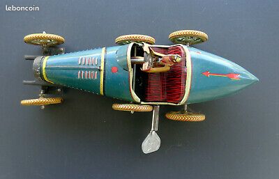 JOUET COLLECTION Voiture Miniature TOLE Lithographiee 1960s BUGATTI I-970 Ballon Cord K74 (image 4)