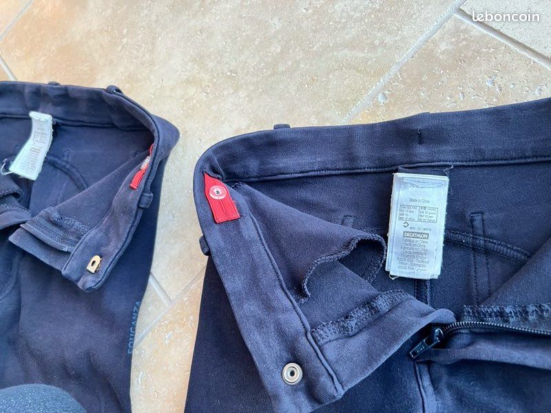 Pantalon équitation Fille 12 Lot De 3 Pantalons D'Équitation Fouganza Taille 6 Ans - Occasion, État Variable Culotte Amateur