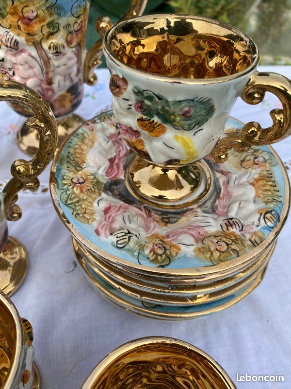 Capodimonte Vintage Oriental Coffee/tea Set (image 3)