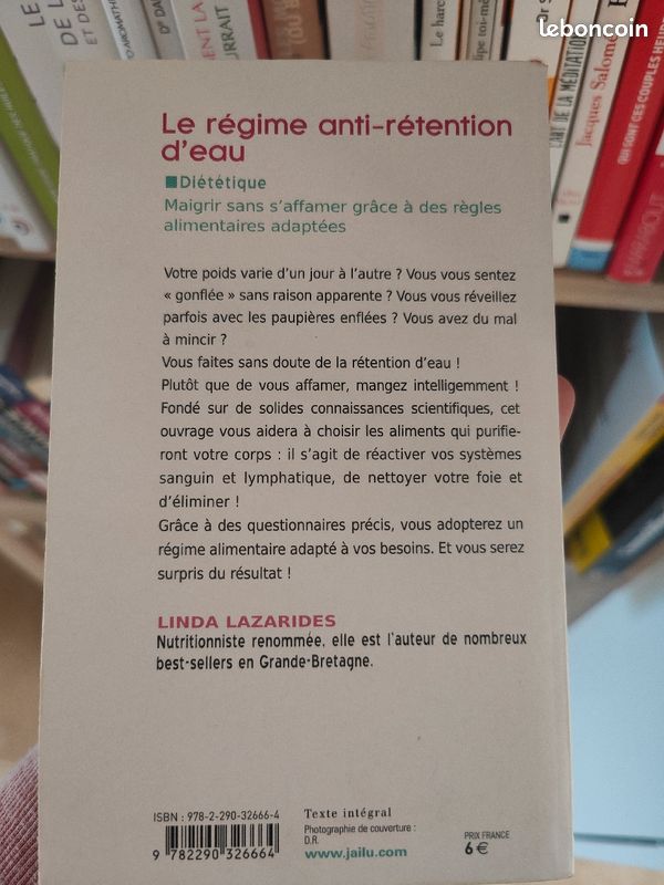 Livre Le régime anti rétention d eau - Linda lazarides (image 2)