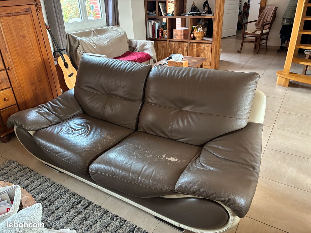 Vends canapés cuir (image 3)