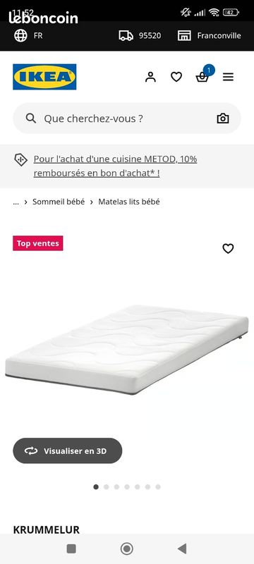 Matelas ikea bébé krummelur (image 1)