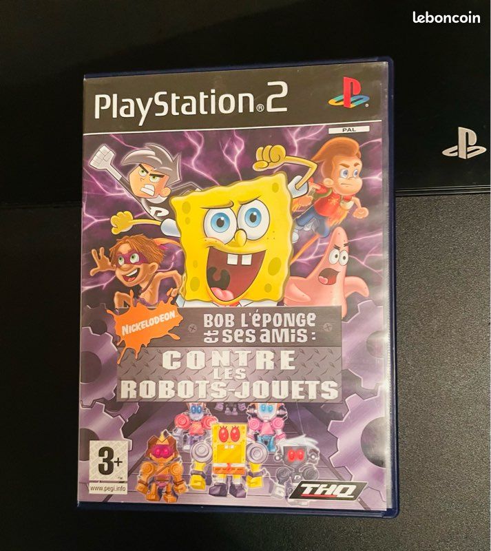 Jeu Playstation 2 PS2 Bob l'Éponge et ses Amis - Fonctionnel, Vintage
