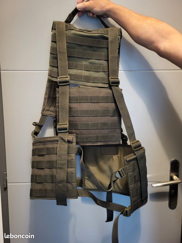 Gilet tactique US Load Bearing vert avec taille réglable - Achat