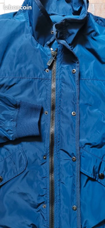 Veste Homme Zara MAN Bleu Foncé - Taille XXL (équivalent XL) - Style Motard, Occasion En Excellent état