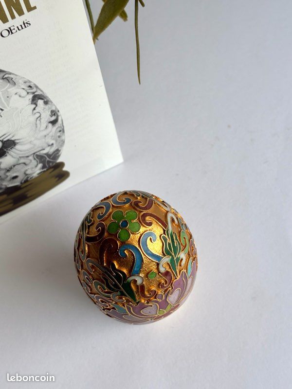 Œuf Franklin Mint en cloisonné (1988) - Collection « Treasury of Eggs » (image 4)