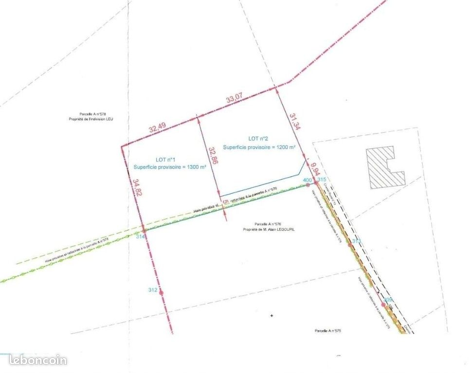 Terrain 1200 m² · à Cerisy-la-Forêt · 1 200 m² · 35 200 €