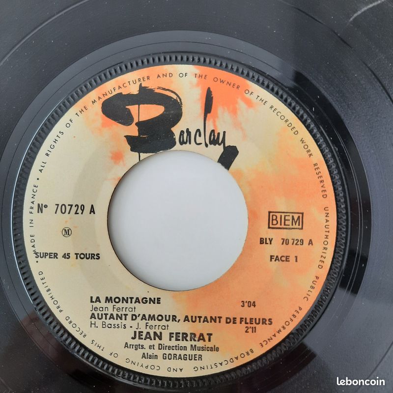 DISQUE VINYLE Jean FERRAT (2ème exemplaire) (image 6)