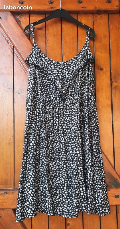 Pimkie Noire Robe Pimkie Blanche Robe Portefeuille Robe Longue