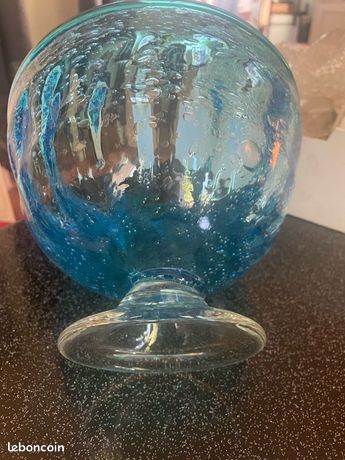 Soliflore en verre soufflé bullé Biot – Selection Coeur