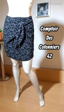 Jupe Comptoir Des Cotonniers Taille 42 - Gris, évasée, 2 Poches, Très Bon état