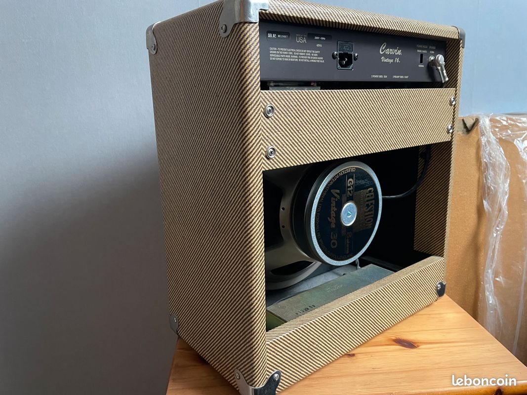 Ampli Guitare Tout Lampes Carvin Vintage 16 - Finition Tweed Originale (image 7)