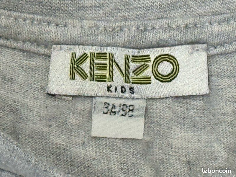 Robe grise bébé fille de marque Kenzo Kids, taille 3 ans/98 (image 7)