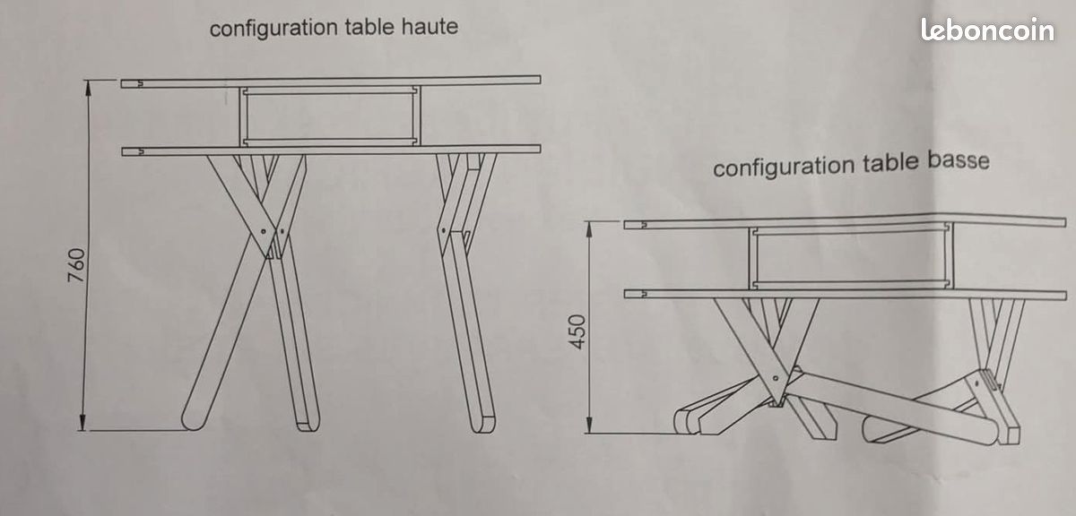 Bureau / Table Basse (pièce artisanale) (image 6)