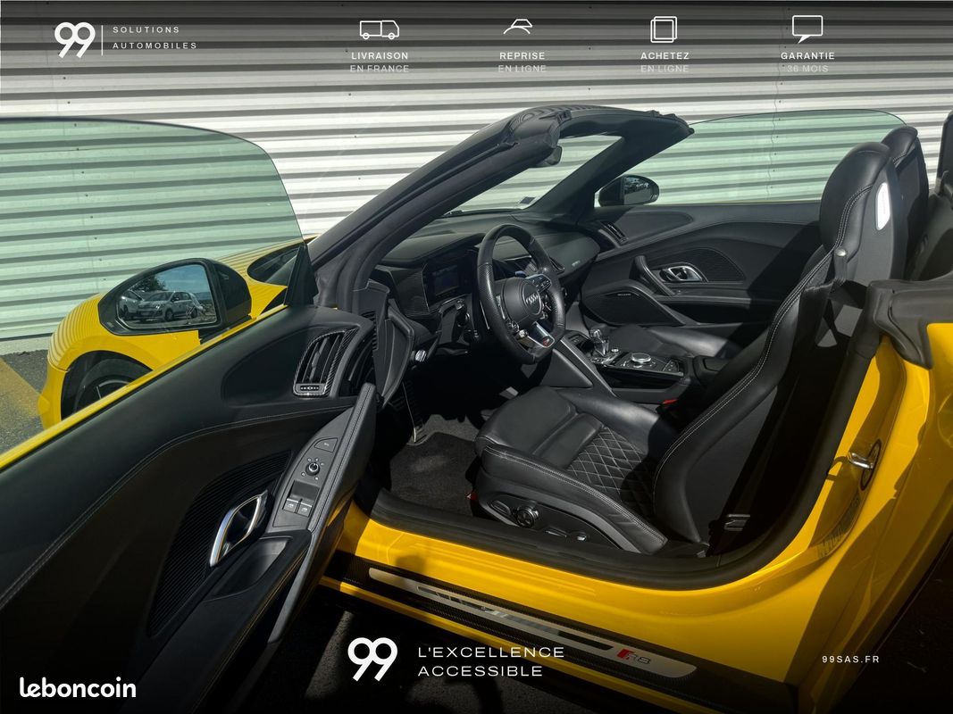 AUDI R8 Spyder V10 620ch Performance malus payé Miltek Carbon Full LOA 1521e/ MOIS LIVRAISON REPRISE (image 18)