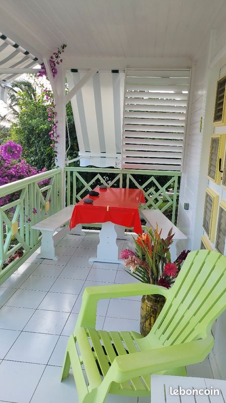 Location petite maison créole de charme, carbet, vue mer, 300m plage de sable (image 3)