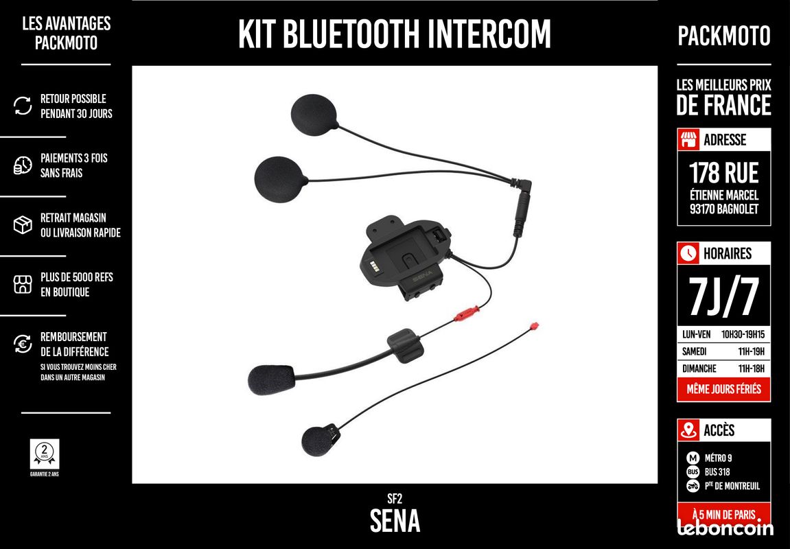 KIT INTERCOM SF2 SENA au meilleur prix