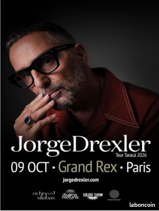 1 Place pour Jorge Drexler au Grand Rex le 9 octobre 2026 (image 1)