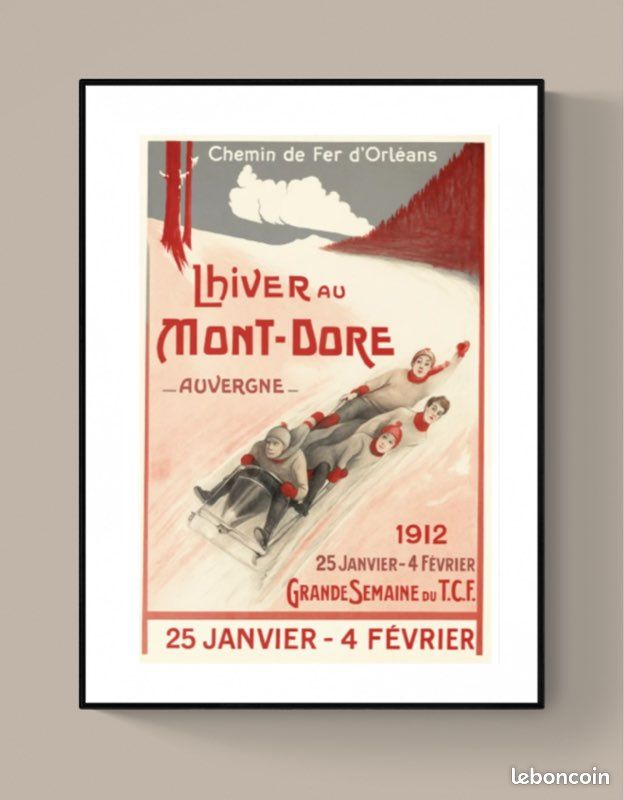 Poster Haute Qualité 40x60cm - Affiche Vintage Auvergne Mont Dore Rf474