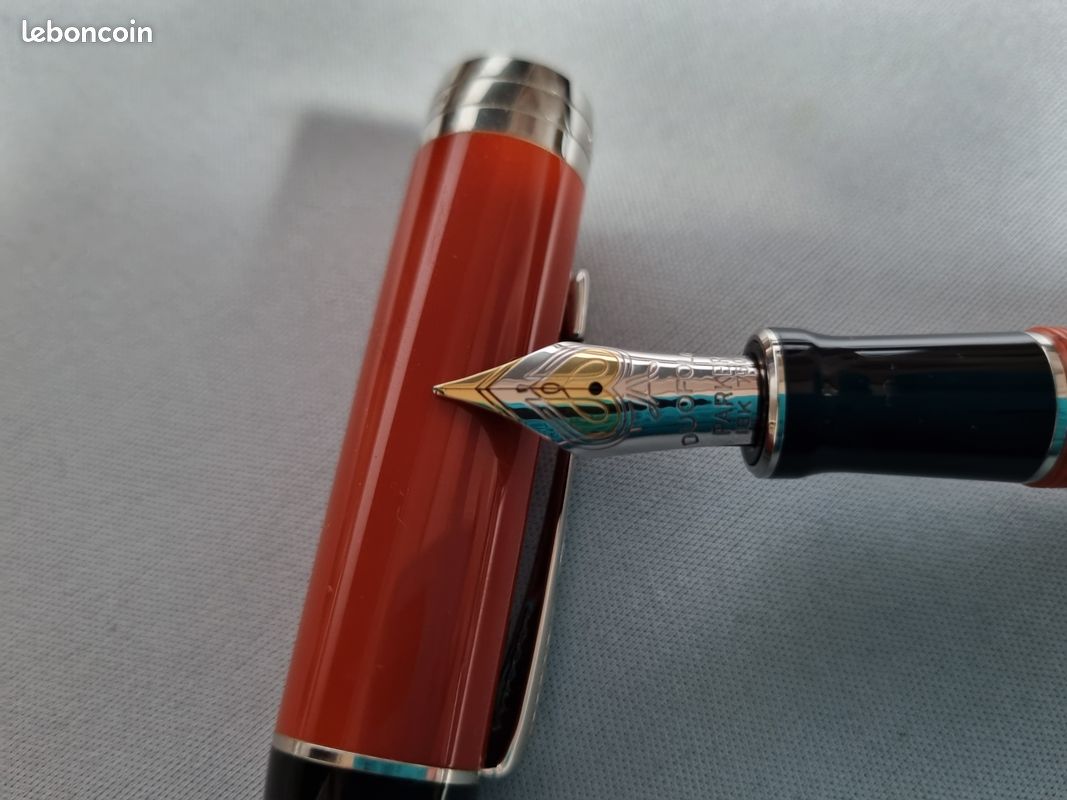 Stylo parker Duofold orange taille M (image 2)