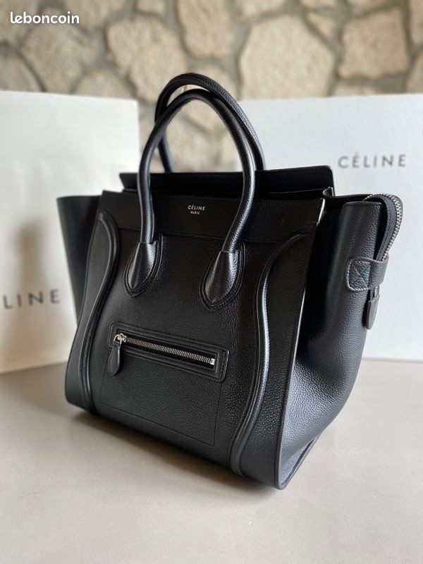 Sac Luggage Sac A Main Celine Noir Céline Luggage Mini Cuir Noir état Neuf  Accessoires Bagagerie