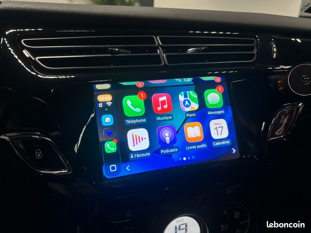 Ds ds3 cabrio 1.6l thp 208 bvm6 performance black special + carplay + camera recul + sieges performance + full black (image 10)