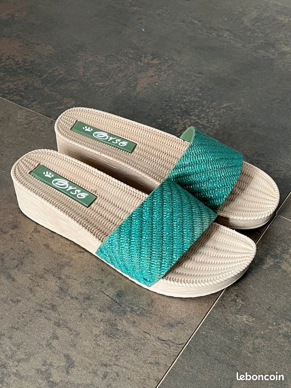 Sandales d'été femme avec talon compensé (image 2)