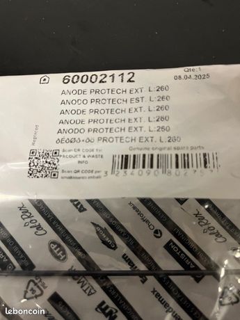 Anode Chaffoteaux 21.3 L110 M5 - Référence 65103768-01, Neuve Sous Emballage, Pour Chauffe-eau