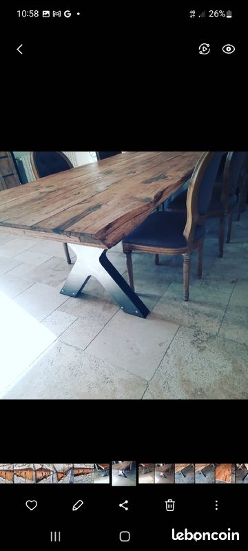 Table salle à manger industrielle (image 4)
