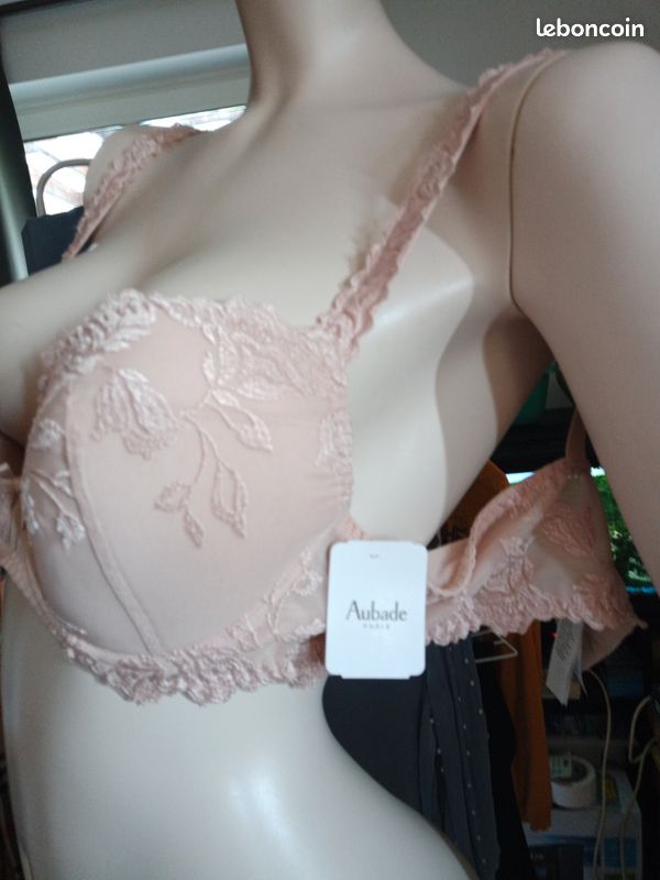 Soutien-gorge Aubade En Dentelle, Bonnet 100E/4, Couleur Nacré - Neuf Avec étiquettes