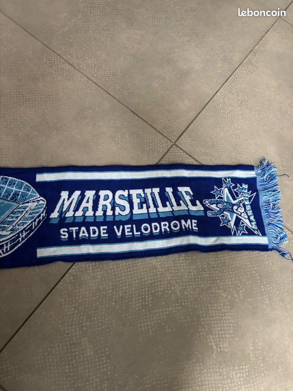Écharpe Supporter Olympique De Marseille OM – Vintage Années 90 Dodger’s