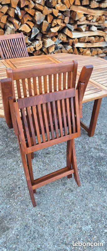 Table en teck + 6 chaises (image 7)
