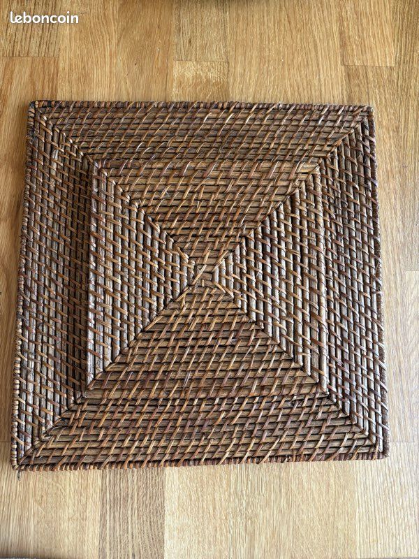 Lot De 11 Dessous D'Assiette En Rotin – Marron – Naturel
