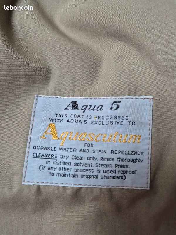 Manteau AQUASCUTUM Casson En Laine à Carreaux Bleu - Taille 40 - Neuf Avec Étiquettes - Fabriqué Au Portugal