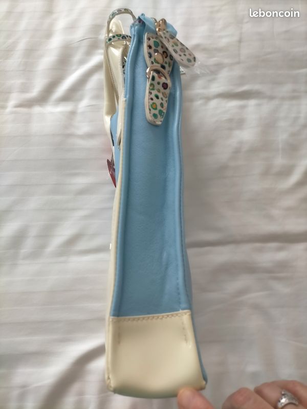 Sac a main DOCA bleu ciel, écru neuf (image 3)