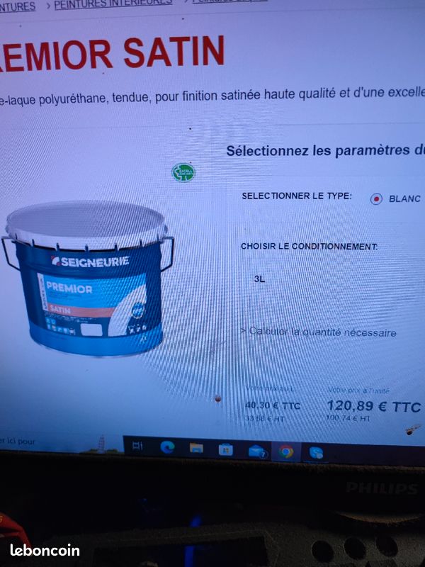 Peinture pro seigneurie satin (image 1)