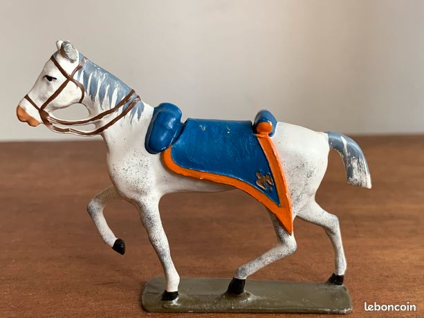 Starlux Cavalier Trompette + Cheval Premier Empire En Plomb Peint