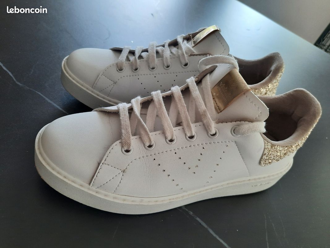 Sneakers Baskets Blanches Victoria Victoria Glitter Blanche Basket Victoria  Glitter Rose 2025