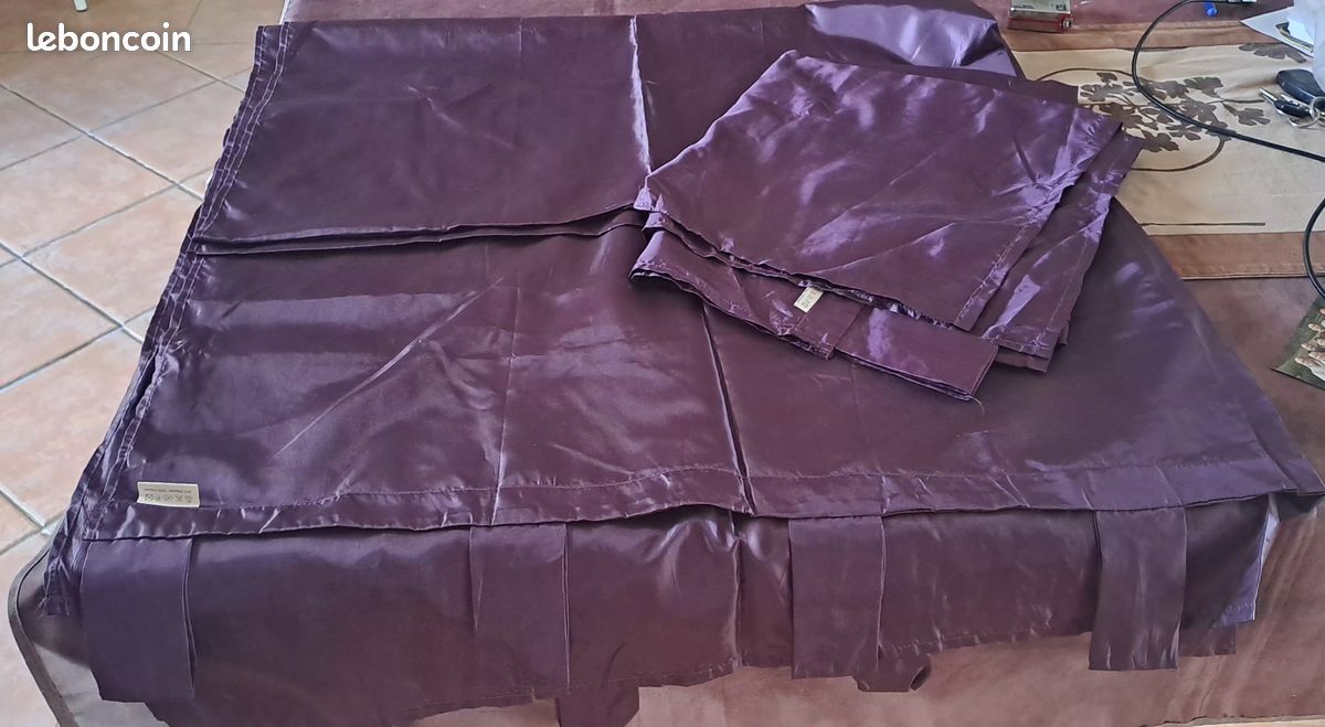 Paire de rideaux voile satiné (image 1)