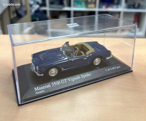 Minichamps 1/43 Maserati 3500 GT Vignale Spider Bleue – Miniature De Collection