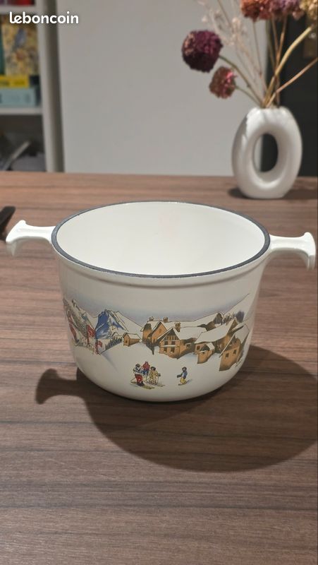 Cocotte Le Creuset Enzo Mari 26cm Fonte émaillée Vert Vintage 1970 – Rare !
