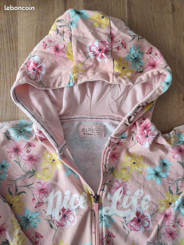 Gilet zippé fleuri (image 2)