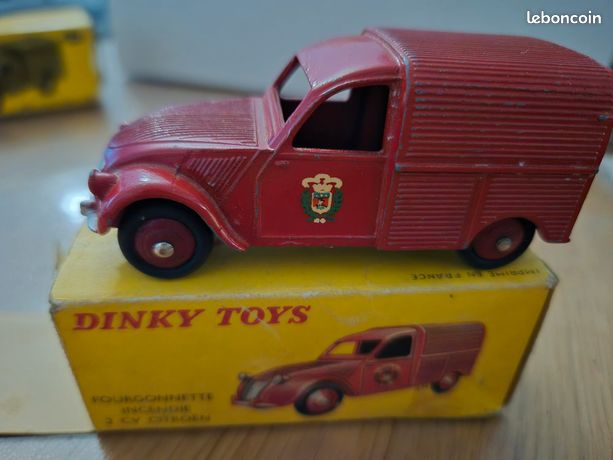 Dinky Toys 25D – Fourgonnette Incendie 2CV Citroën, MIB, Boîte D'origine