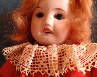 ANCIENNE POUPÉE BLEUETTE de 29 cm tête en composition avec tenues EUR 400,00 - FR