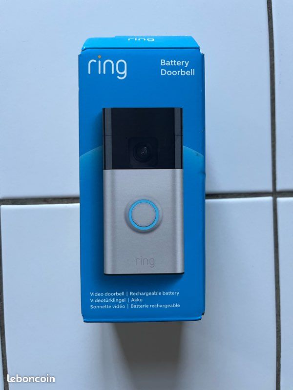 Sonnette Vidéo Ring Battery Pro + Batterie – Caméra Extérieure Sans Fil Argent