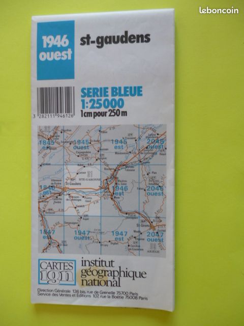 Carte IGN Bleue 2933 Ouest St Étienne - Loire - Édition 3 De 1989 - État Neuf