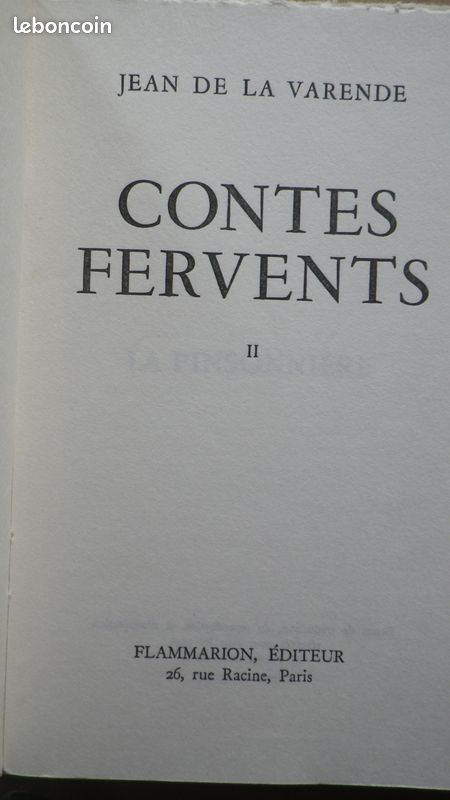 Jean DE LA VARENDE : CONTES SAUVAGES - CONTES FERVENTS - CONTES AMERS (image 5)