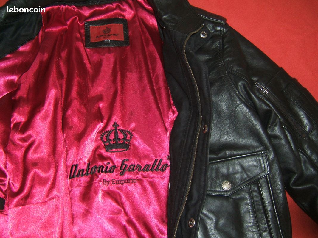 Blouson cuir noir (image 2)