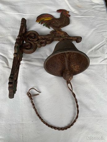 PETITE CLOCHE de PORTE COQ en FONTE - 14 cm - eBay
