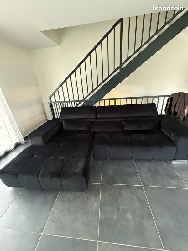 CANAPÉ 4 PLACES POLTRONESOFA AVEC 1 RELAX - BEIGE - FABRICATION ITALIENNE NEUF